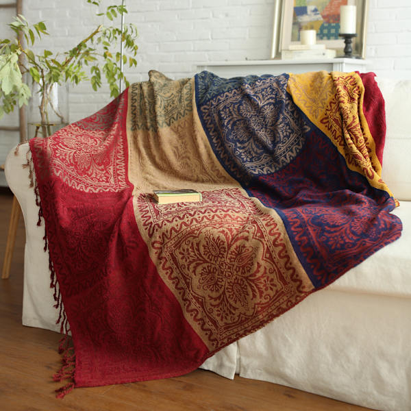 Strikket teppe, sofateppe, sengeteppe og pledd 150*190CM