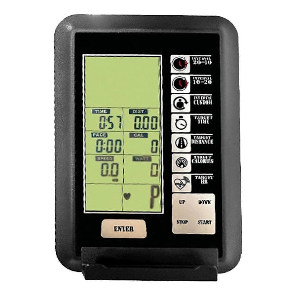 Sykkelcomputer for trimsykkel, luftsykkel, speedometer, odometer for treningsdata, treningsdisplay med puls 2025th