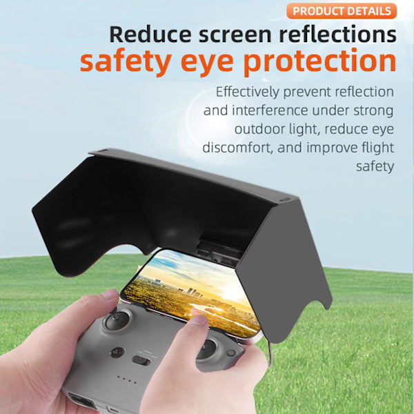 Foldbar Solskjerm for Smartphone til Mini 3 Pro RC-N1 Fjernkontroll