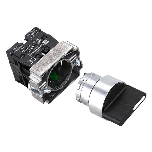 22mm Latching 2 NO 3-Position Selector Select Switch ZB2-BE101C Svart