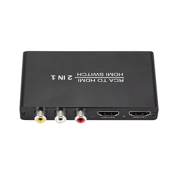 RCA till HD-omvandlare 3 in 1 ut 1 port RCA och 2 portar HD-växlare för TV // PS3-konsol PC