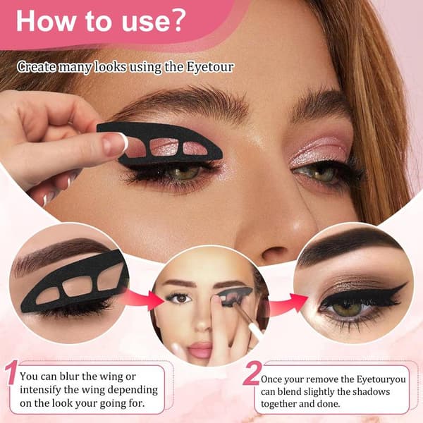 Eyeshadow Tool, Eye Makeup Aid, Eyeshadow Stencils, Eyeliner Stencils for Women, Quick Makeup Stencils