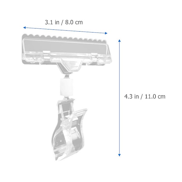 12 st detaljhandelsskyltklämmor i plast, roterbara prisskyltklämmor