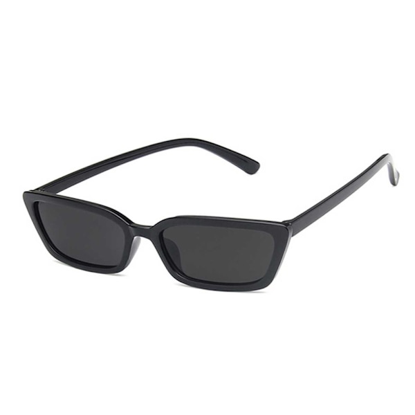 Slim Black Rectangular Sunglasses