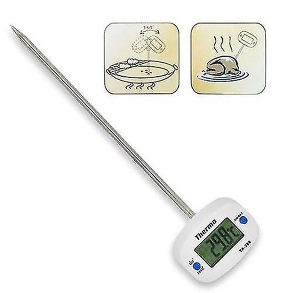 Fiauli Instant Digital LCD Mat Termometer för Mat BBQ Kött Choklad Ugn