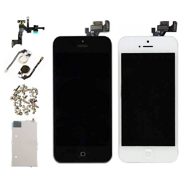 Stuff Certified® iPhone 5 Förmonterad Skärm (Pekskärm + LCD + Delar) A+ Kvalitet - Vit