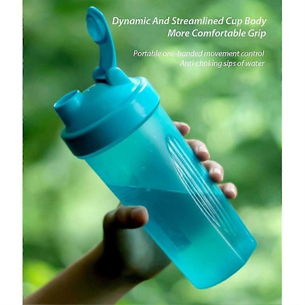 600ml Protein Pulver Shaker Kop Fitness Sports Vandkop Milkshake Blandekop - FARVE: rød