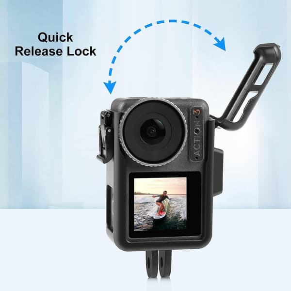 PULUZ Plastikrammebur til DJI Osmo Action 5 Pro / 4 / 3