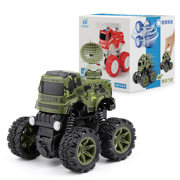 Fyrhjulsdriven Terrängbil Med Dragfunktion Tröghetsfriktion Kraftfjäder Bilmodell 8