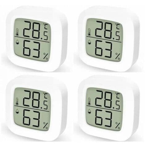 4 st inomhustermometer, digital termometerhygrometer för hemmet, digital termometer för sovrum