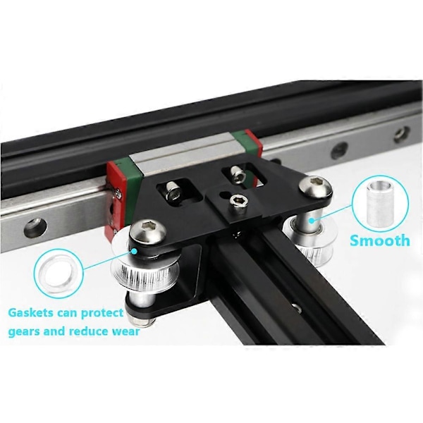2 stk. CNC Aluminium Y Gantry Guide 3D-utskriftstilbehør for Ultra-High-Speed for VzBoT 3D-skriver L