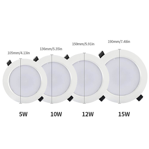 5W LED Nedfelt Lys Downlight med IR Fjernkontroll 16 Farger & 4 Blinkende Moduser Dimmbare RGBW Fargeskiftende Flomlys Taklampe