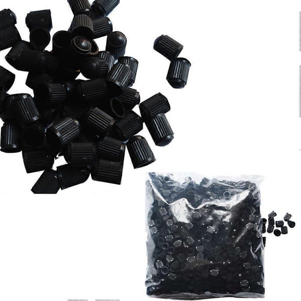 100 st Däck Plastkåpor Skydd (Svart)