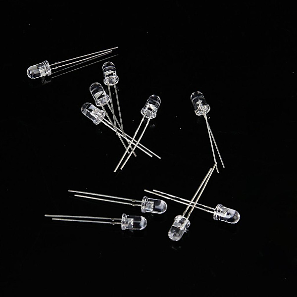 10 stk. 5mm IR LED Infrarød Lysdiode.