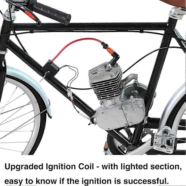 Motoriserad Cykel CDI Tändspole + Spolsats för 2-takts 49cc 50cc 66cc 80cc 100cc Motor Bensin Cykel