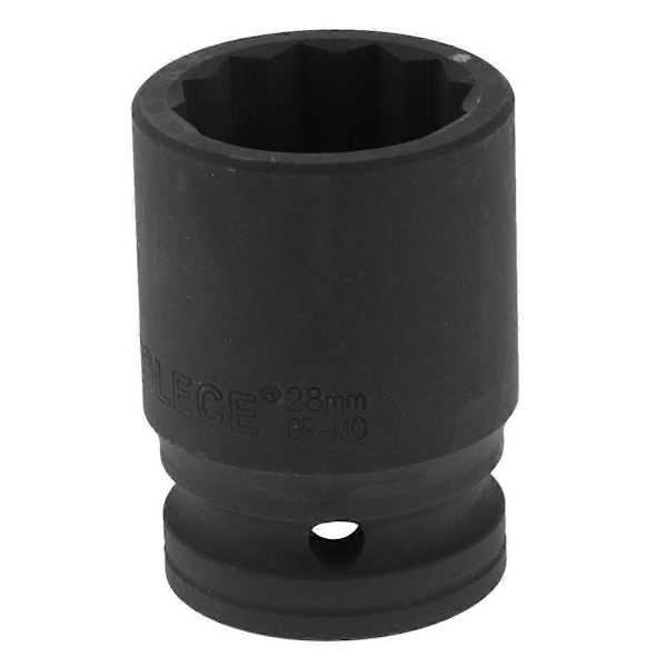 28mm 3/4\" DRIV DYP SLAGSKRUTREKKERPIPE 12 KANT ENKEL HEX NAVMUTTER
