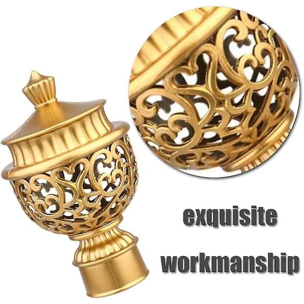 Gardinstangender Gardinstang Topper Hul Hode Gardinstang Dekorativ Endestykke For Gardinstang (gull 2 stk)