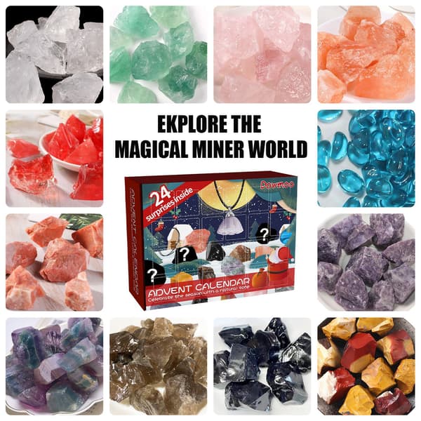 Het 2026 Julkalender Mineral Blind Box Kristallkalender 14-FY-14