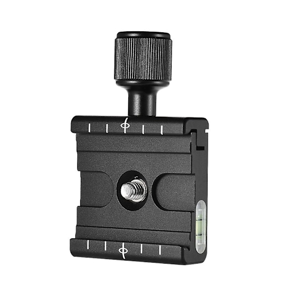 Andoer QR-50 Hurtigudløsningsplade Klemmeadapter med Indbygget Boblevatter til Arca Swiss RRS Wimberl