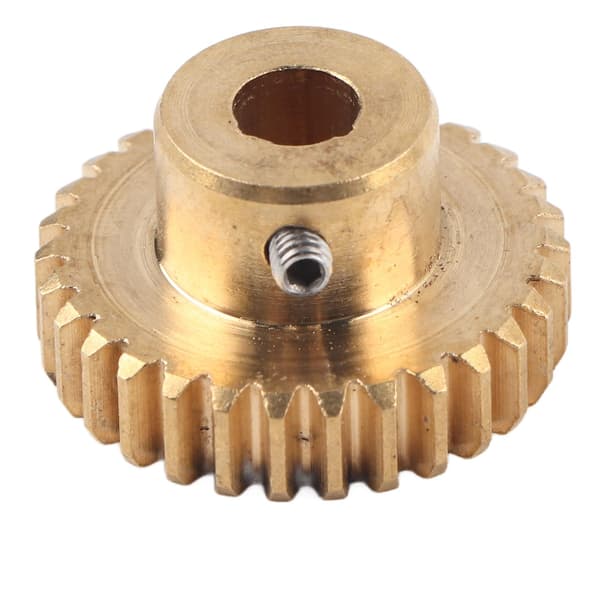 30 Tands 0.8 Mod Messing Spur Gear - 6mm DBore Industrirobotdele