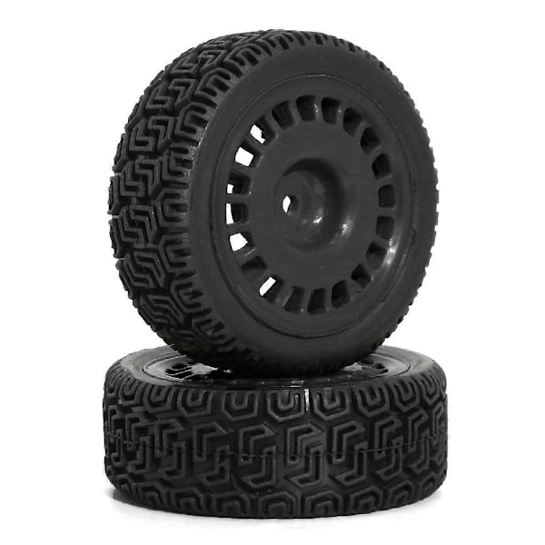 4 stk. 68mm -Dæk Gummi Dæk Hjul Dæk til XV01 XV02 TT01 TT02 PTG-2 1/10 RC -Racerbil Opgraderingsdele Grå
