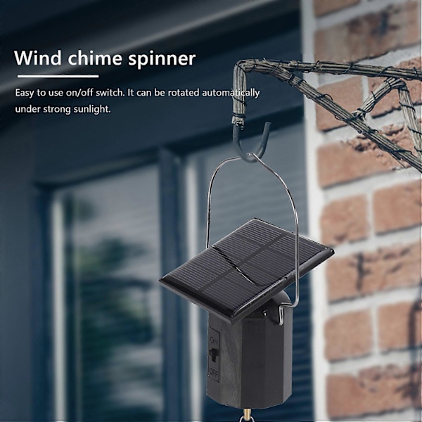 Vindsnurremotor Solcellsdriven Hängande Displaymotor Roterande Solenergi Vindsnurremotor Roterbar Krok för Vindspel