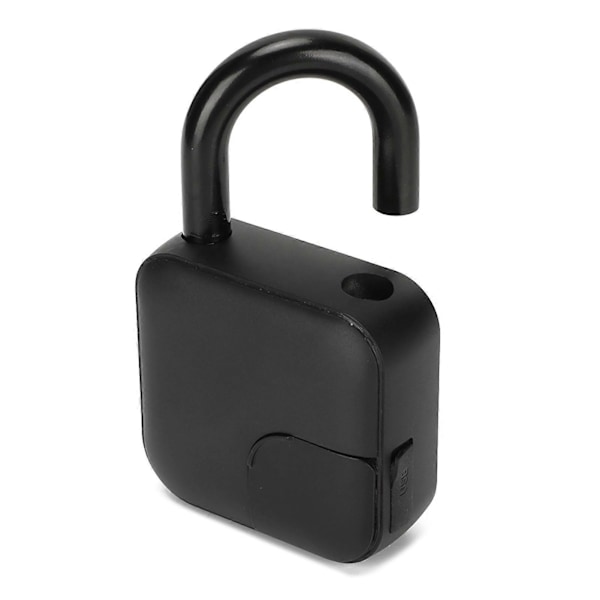 Smart Fingeravtryckshänglås Vattentätt Aluminiumlegering USB-laddning Elektroniskt Lås med 3 Färgers Indikator för Dörr Cykel