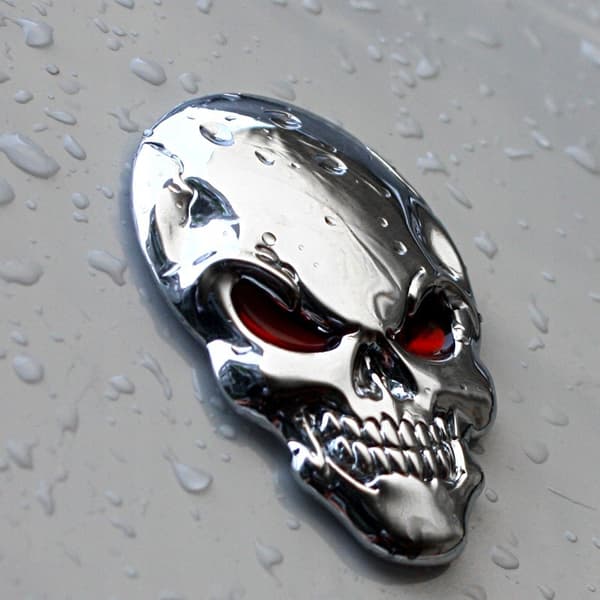 SKULL 3D EMBLEM-dekal för motorcykelbil