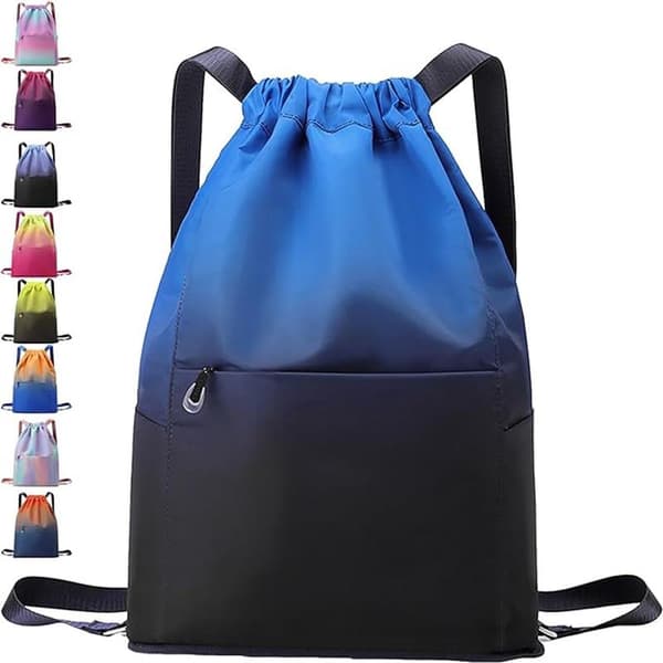 Swimming Bag - Drawstring Sports Bag - Waterproof - Large Capacity - Foldable - Backpack - 46*31*14 cm - Blue Gradient