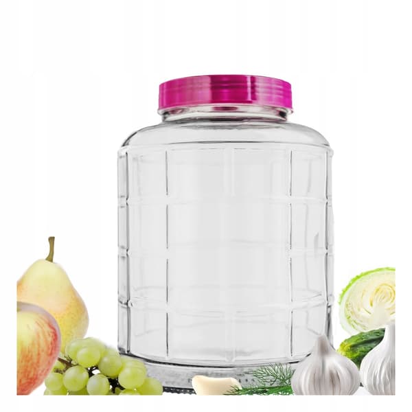 Glass Jar 8L Multifunctional Demijohn for Wine, Liqueurs, Cucumbers, Cabbage