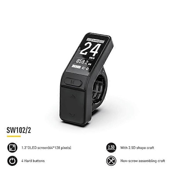 SW102 CAN Protokoll Motordisplay Lämplig för Bafang Mittmotor M500 M510 M600 M800 M820 M420 M300-CA