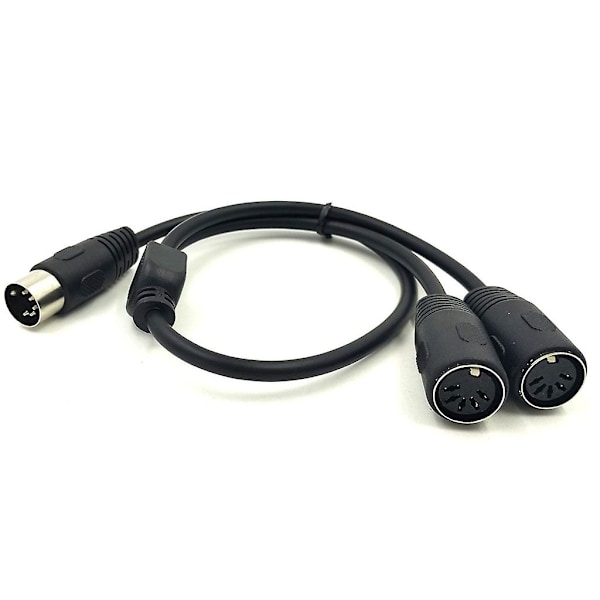 50cm MIDI DIN 5P Y Splitter Adapterkabel Hane till 2x DIN-5 Hona Förlängningssladd 2025th