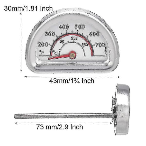 2 stk. Udskiftning Termometer Varmeindikator Måler Til Charbroil Grill 463224611 2024THO