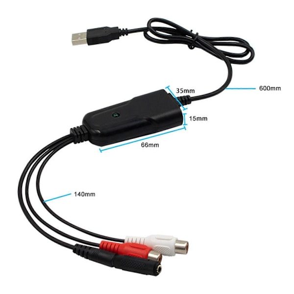 USB 2.0 Videoinspelningskort Enhet Kassettband till MP3-konverterare Premium för