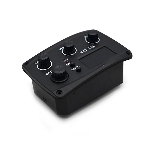 -17a Akustisk Gitarr EQ Förförstärkare, med Digital Procedding Tuner 3-bands EQ Equalizer med Tuner Gitarr