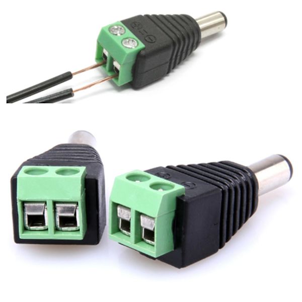 10 stk. DC Strømforbindelse Han Stik Adapter Svejsning Gratis 12v 2.1mm JST.29