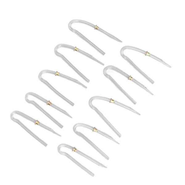 Professionel BTE Høreapparatsslange - 10 stk. Præformede Øreprop Slanger med Metal Slange Lås (3,6 X 2mm)
