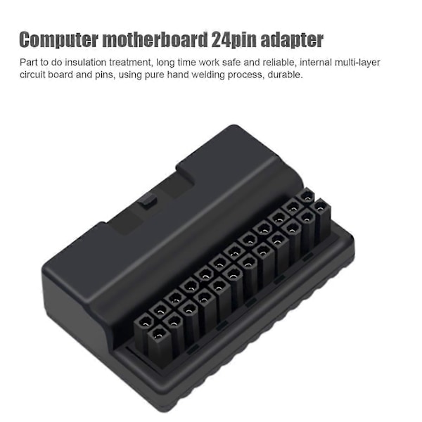 ATX 24 Pin till 90 Graders Strömkontakt Adapter Moderkort Strömförsörjningskabel Anslutningar DIY M