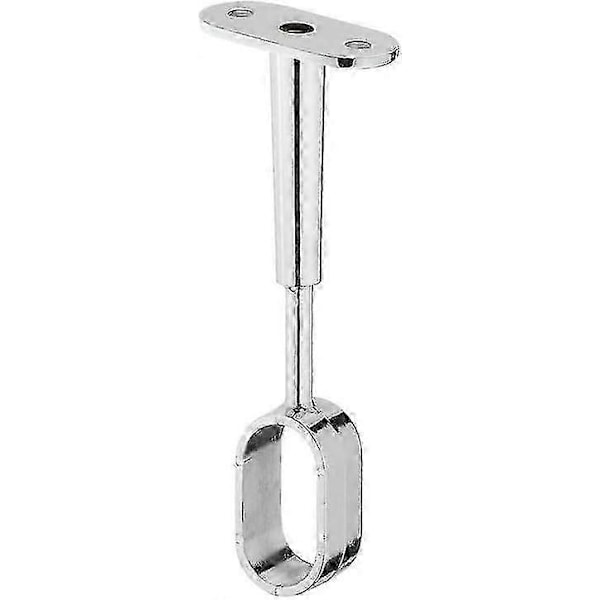 Takmontert skapstangstøtte for ovale stenger - Krom stål klesstangfeste (30 x 16 mm, 1 stk)