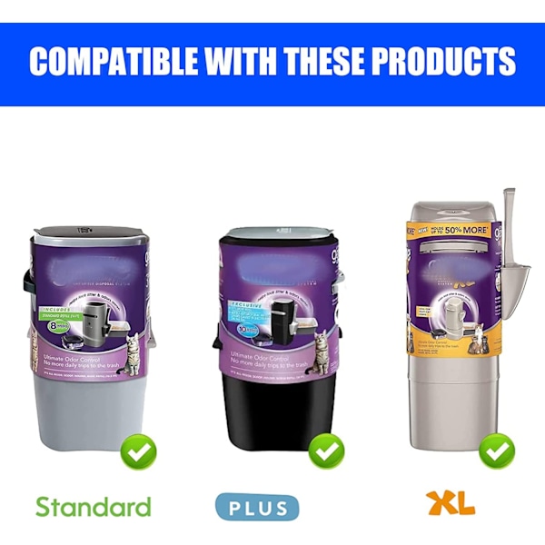 20 stk Kassetter for Engangsbeholdere for AngelCare, Tommee Tippee Twist & Click Verktøy