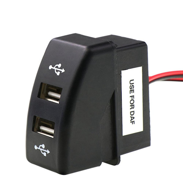 Auton kaksois-USB-laturi 5V 2.1A Auton USB-liitäntä Autotarvikkeet Daf-kuorma-autolle Daf 95 Xf Xf 106 105 95 C