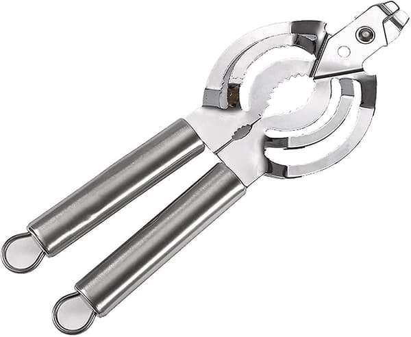 Dæksåbner 8 i 1 Multiåbner, Manuel Dåseåbner, Med Rustfrit Stål Dåseåbner & Flaskeåbner, Ergonomisk Håndtag, Velegnet Til Ældre Seniorer Med