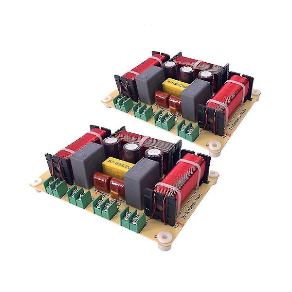2 stk. 200w 4-vejs højttaler diskant mellemtone bas frekvensdeler hjemmebiograf Hifi stereo kredsløb lyd crossover filtre