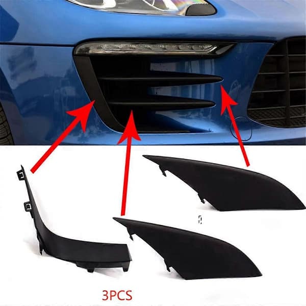 Nedre Frontfanger Tåkelys Grill List Trim for Porsche Macan 95B 2014-2018