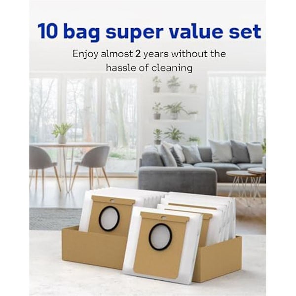 Dammsugarpåsar för L50, L60 Självtömmande station, 10-pack