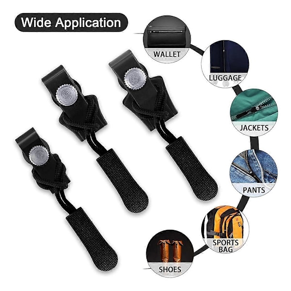 Dragkedjereparationssats, 12 delar Universal Instant Dragkedja Fixering Glidande Tand Skruvhuvuden 3