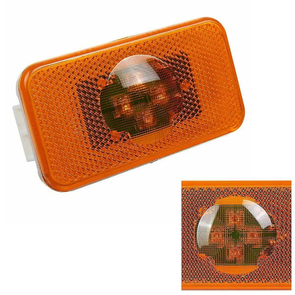 2 stk. 24V Bil Lastbil LED Sidemarkeringslys 4LEDs Indikator Advarsel Til Lastbiler Fm/