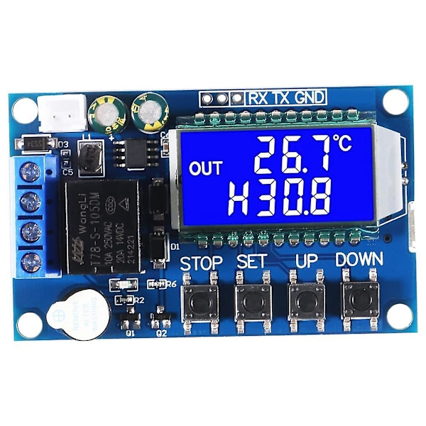 XY-T01 DC 6-30V 24V Elektronisk Temperaturregulatormodul -50C till 110C Digital Temperaturstyrning