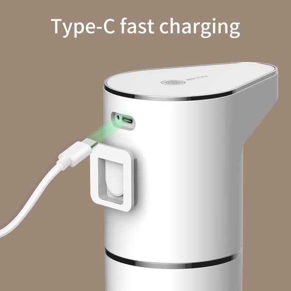 Automatic Sensor-Activated Foaming Soap Dispenser - USB Charging - 350ml - Wall-Mounted - For Bathrooms - Kitchens - and Dining Rooms