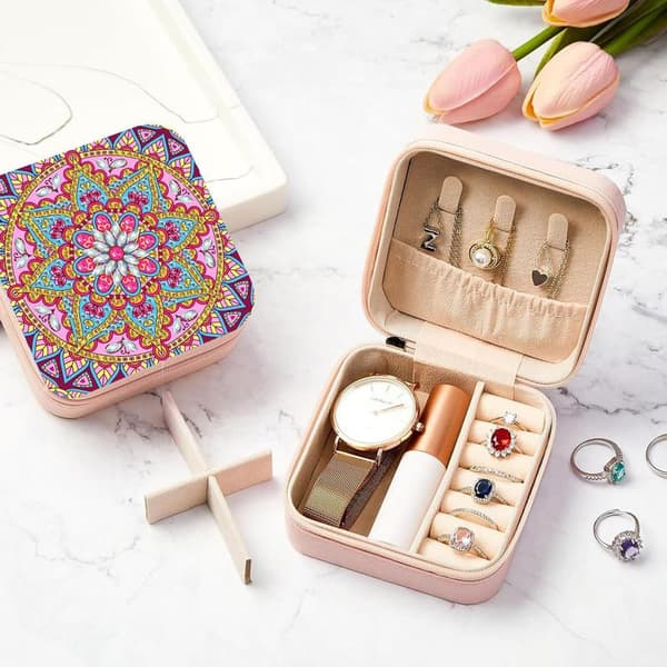 DIY Diamantmaling - Kanvasmateriale - Bærbar Sminkeveske